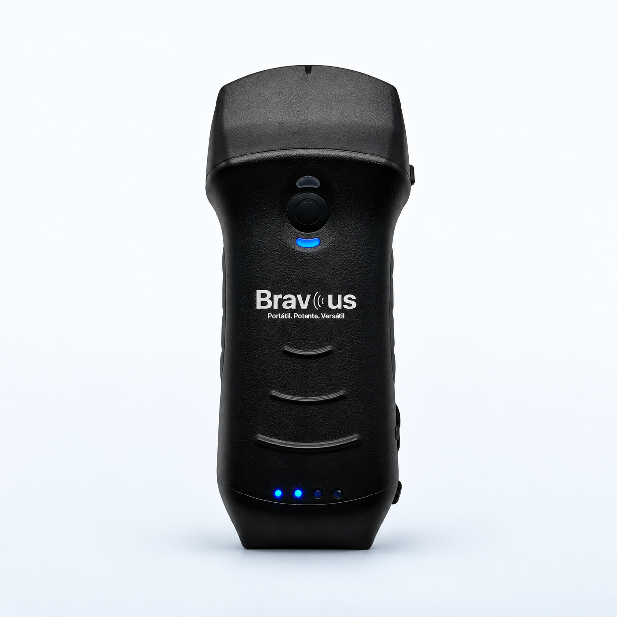 Ecógrafo Bravus Pocket negro, fotografía de estudio completa